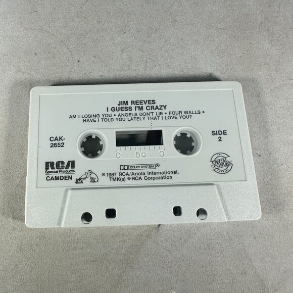 Jim Reeves I Guess Im Crazy Cassette 1987 Country Classic RCA Camden - Picture 4 of 4